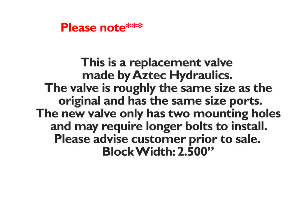 YA-580003346 - Hydraulic Valve by Forklifthydraulics Store powered by Aztec Hydraulics (Left Side view)